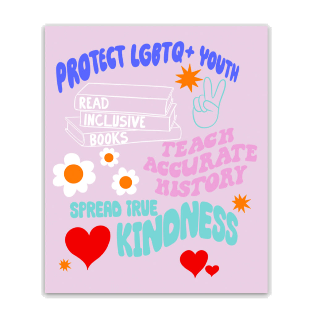 Protect, Read, Teach, Spread Sticker
