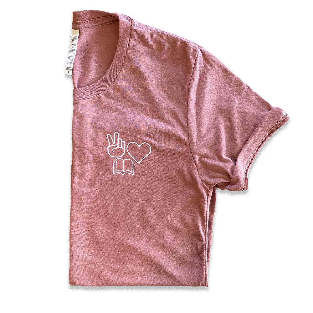 Peace, Love, Books Classic Tee