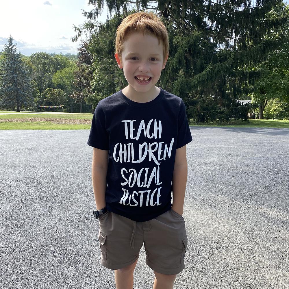 Teach Children Social Justice Kids Tee - Kind Cotton