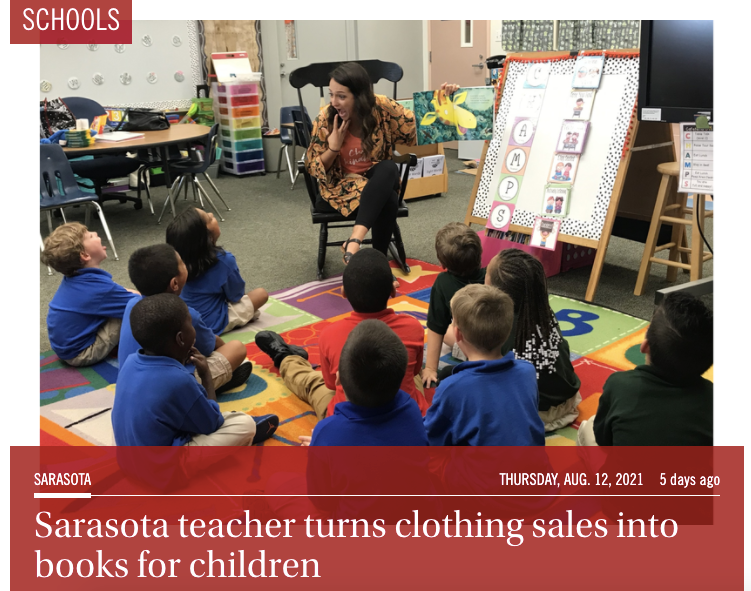 Sarasota teacher turns clothing sales into books for children