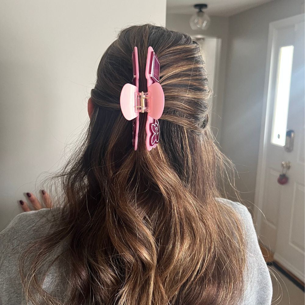 Peace, Love, Books Hair Clip