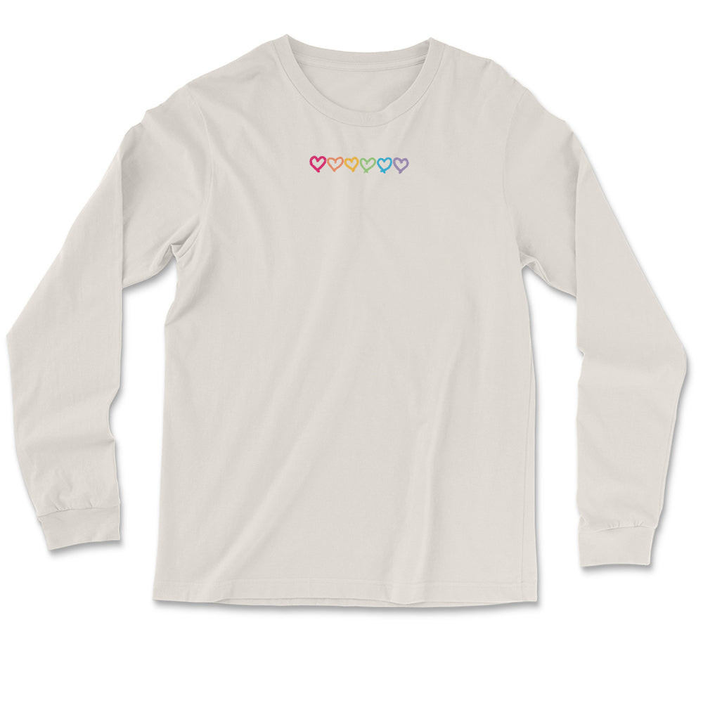 Embroidered Hearts Classic Long Sleeve