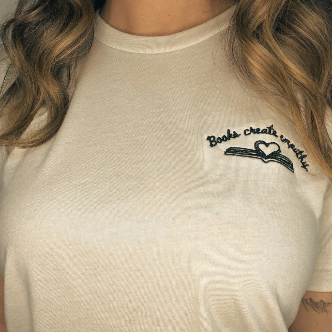 Books Create Empathy Embroidered Classic Tee