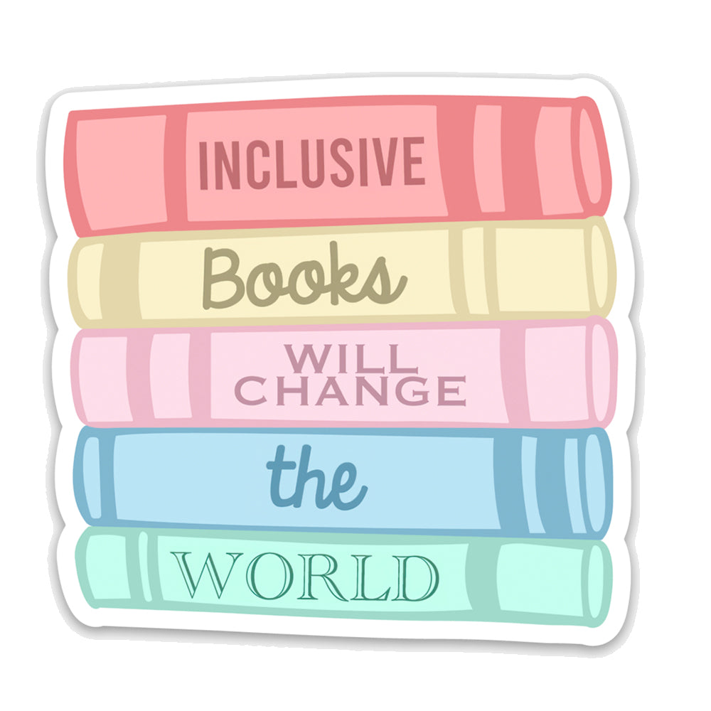 Inclusive Books Stack Sticker