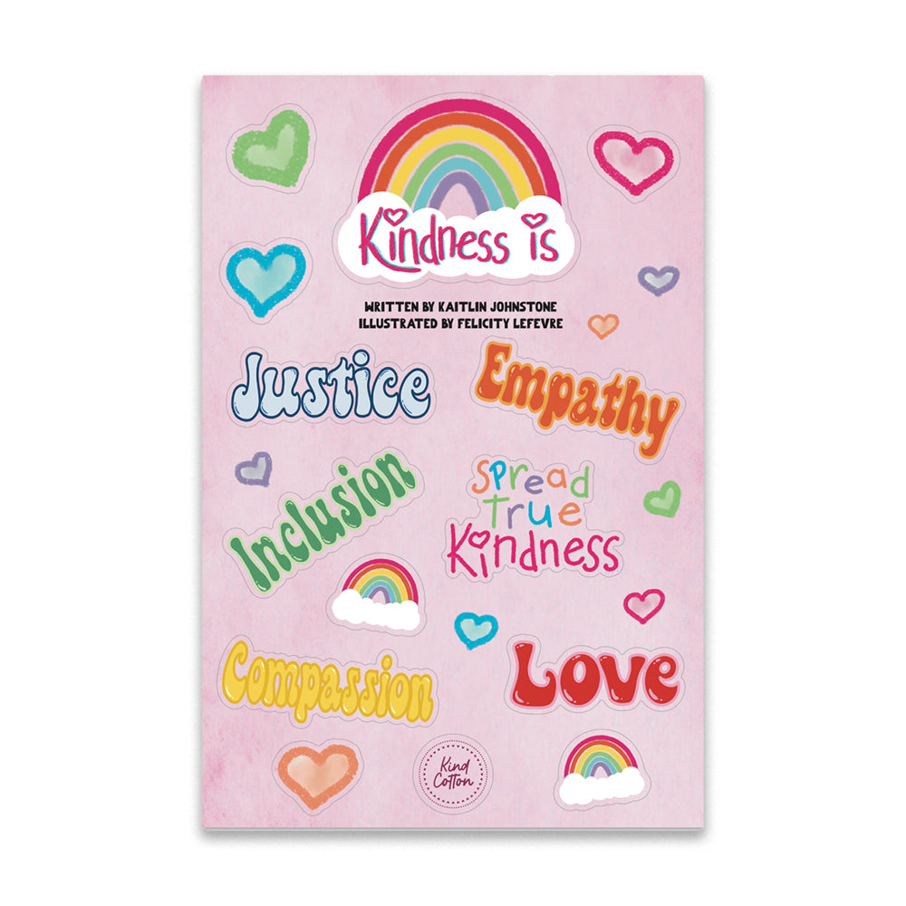 Kindness Is Book Sticker Sheet