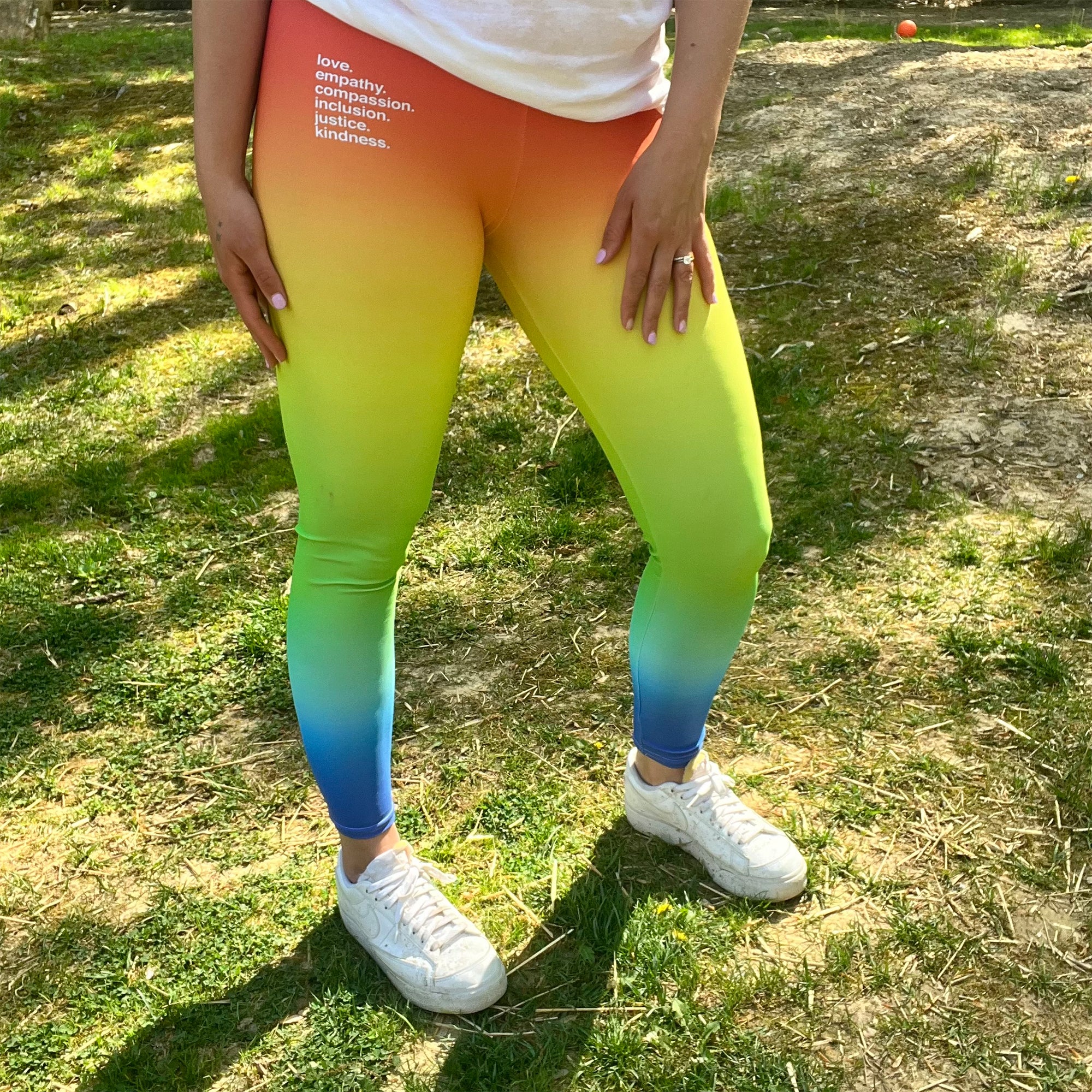 'Kindness Is' Pride Yoga Leggings