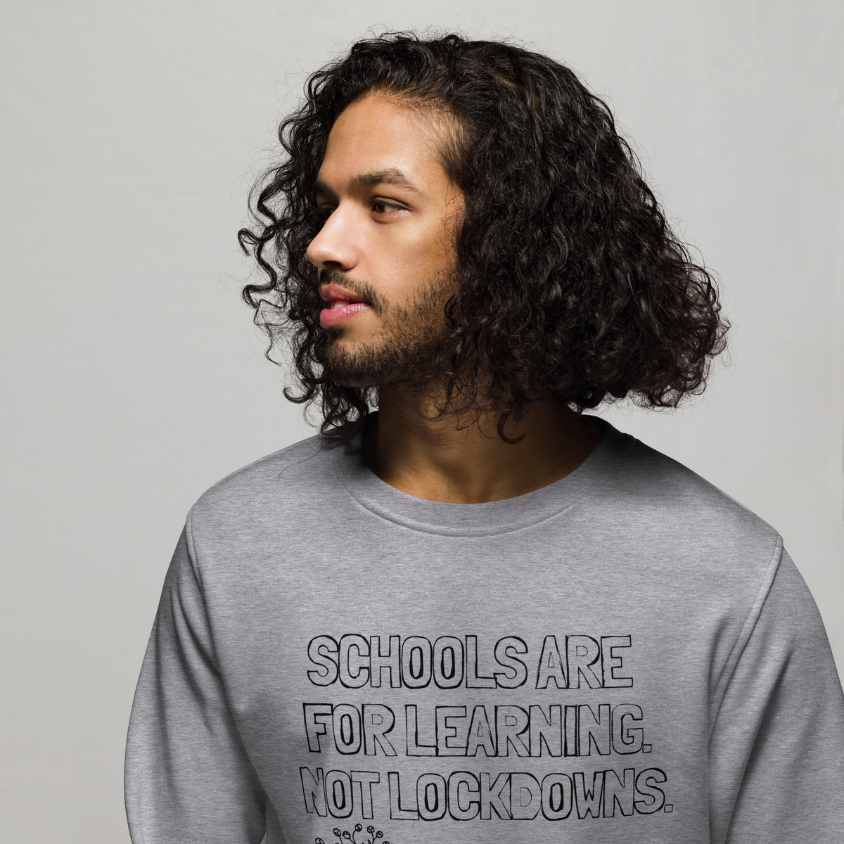 Learning Not Lockdowns Organic Crewneck