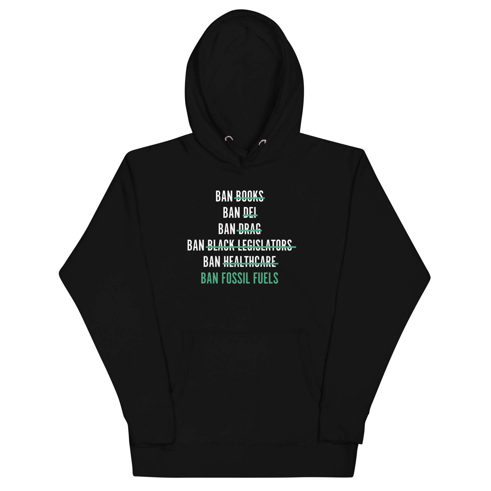 H4TK Ban Fossil Fuels List Pullover Hoodie