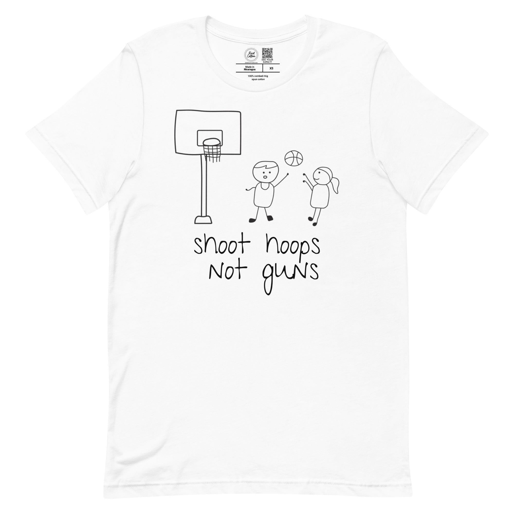 Shoot Hoops Not Guns Classic Tee