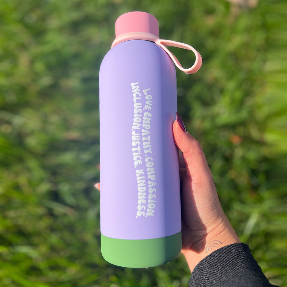 'Kindness Is' Colorblock Water Bottle