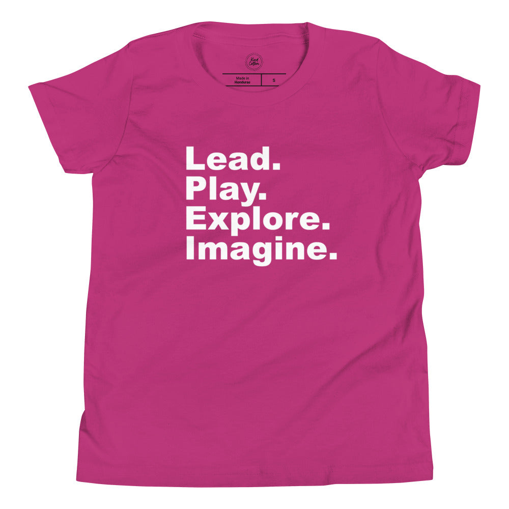 TPCNS Lead, Play, Explore, Imagine Kids Tee