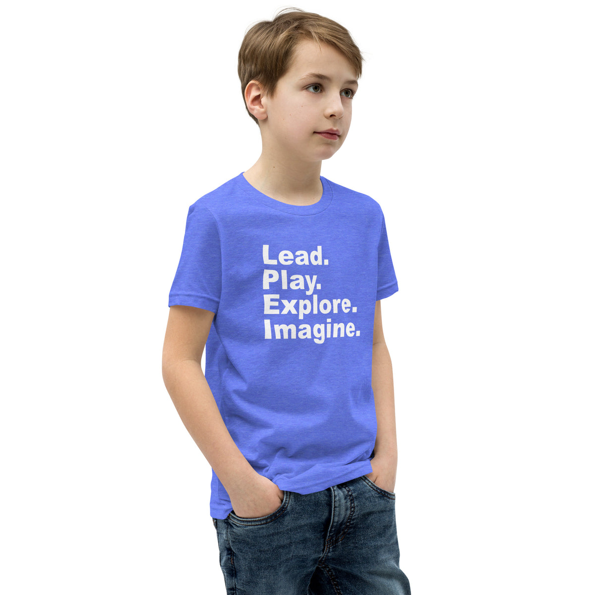 TPCNS Lead, Play, Explore, Imagine Kids Tee