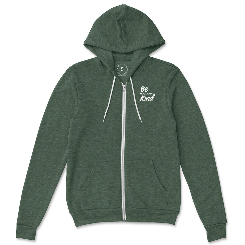 Be More Than Kind Embroidered Full Zip Fleece