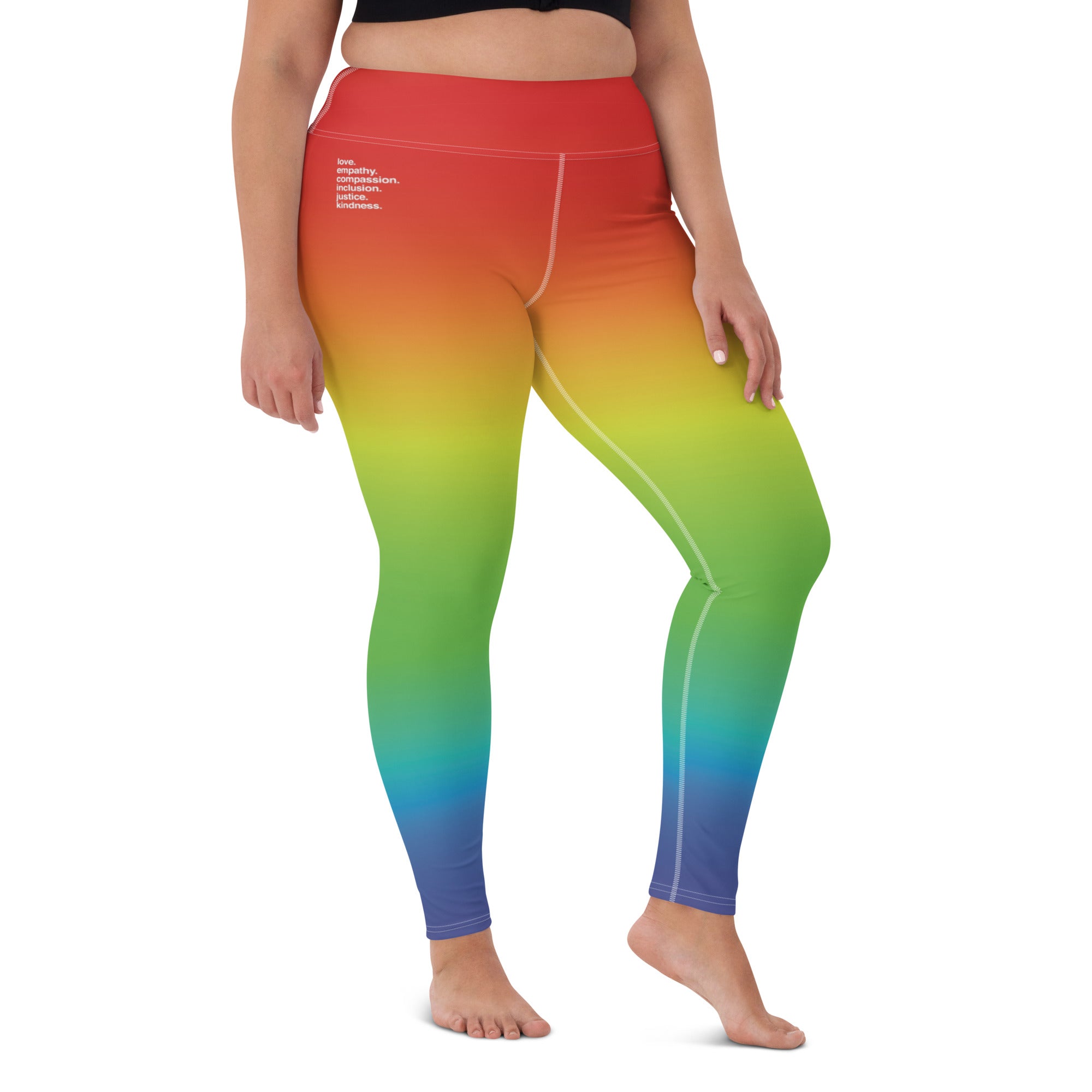 'Kindness Is' Pride Yoga Leggings