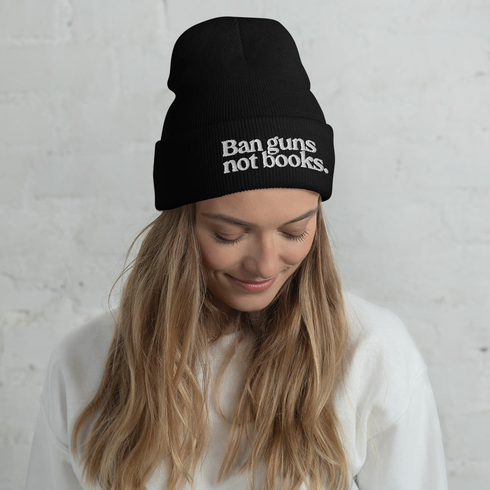 Ban Guns Not Books Beanie