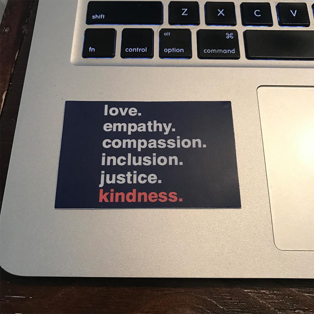 'Kindness is' Navy Sticker - Kind Cotton