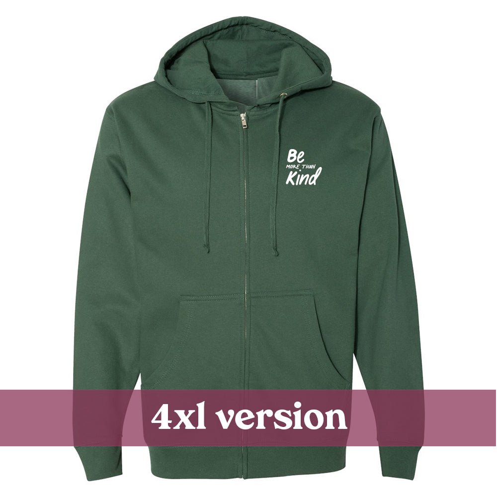 Be More Than Kind Embroidered Full Zip Fleece