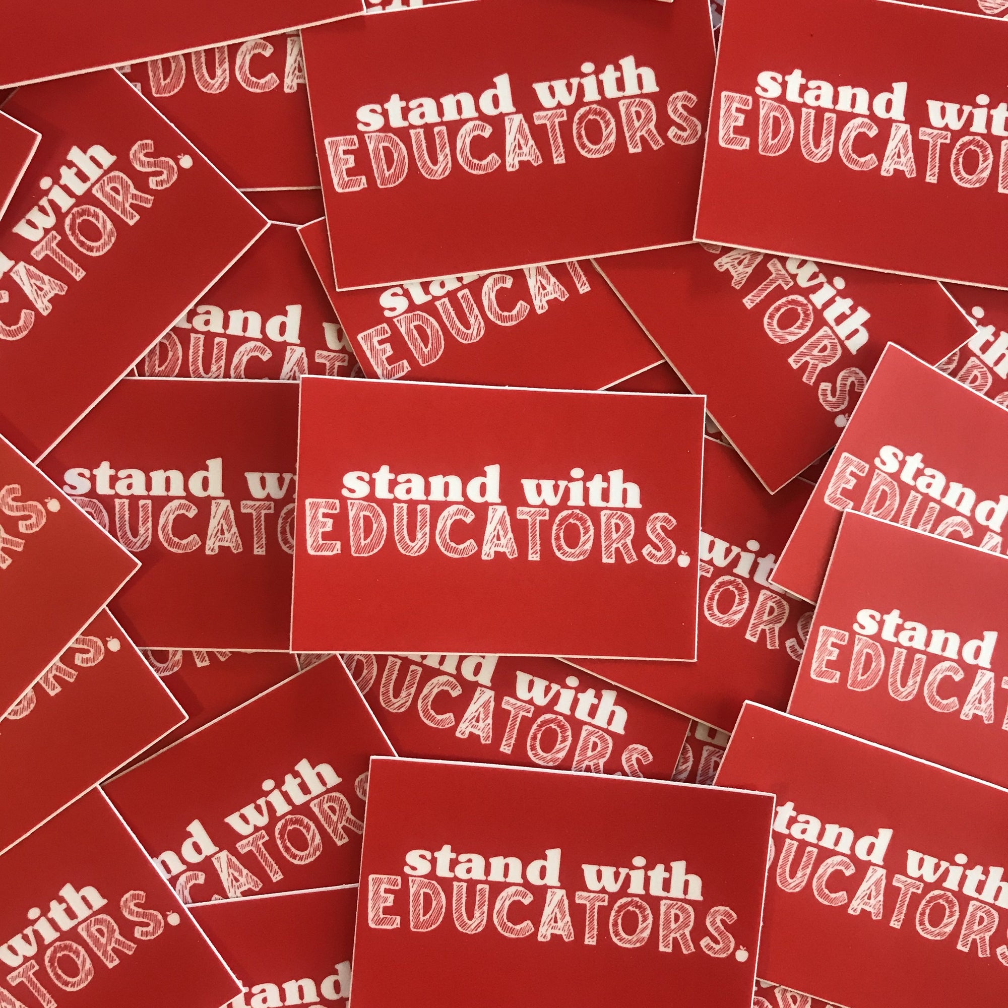 Stand with Educators Sticker - Kind Cotton